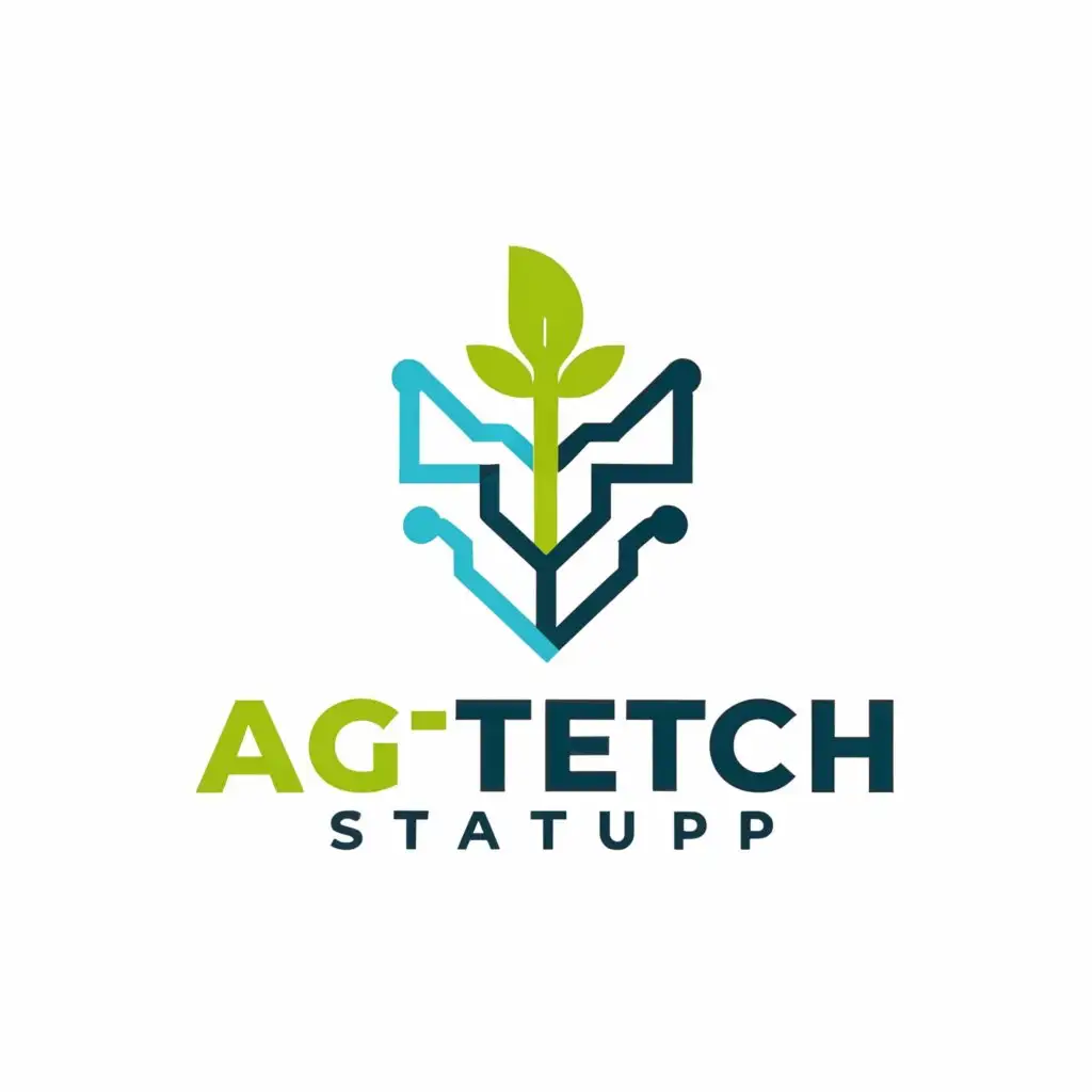 a logo design,with the text "AgTech Startup", main symbol: The designs should communicate ambition and a forward-thinking perspective.

Values of our startup:
- Sustainable development
- Food security, water conservation, organic farming
- Bring together farms and technology
- Constant R&D from different university/labs for continuous product rollout

Key Project Aspects:
- Naming Ideas: The name should be a brand in itself and connected to our ambition
- Logo Design: Develop an innovative, dynamic logo that projects a sense of ambition and future-orientation.
- Brand Identity Guidelines: Curation of comprehensive guidelines that maintain consistency across all platforms.
,Minimalistic,clear background