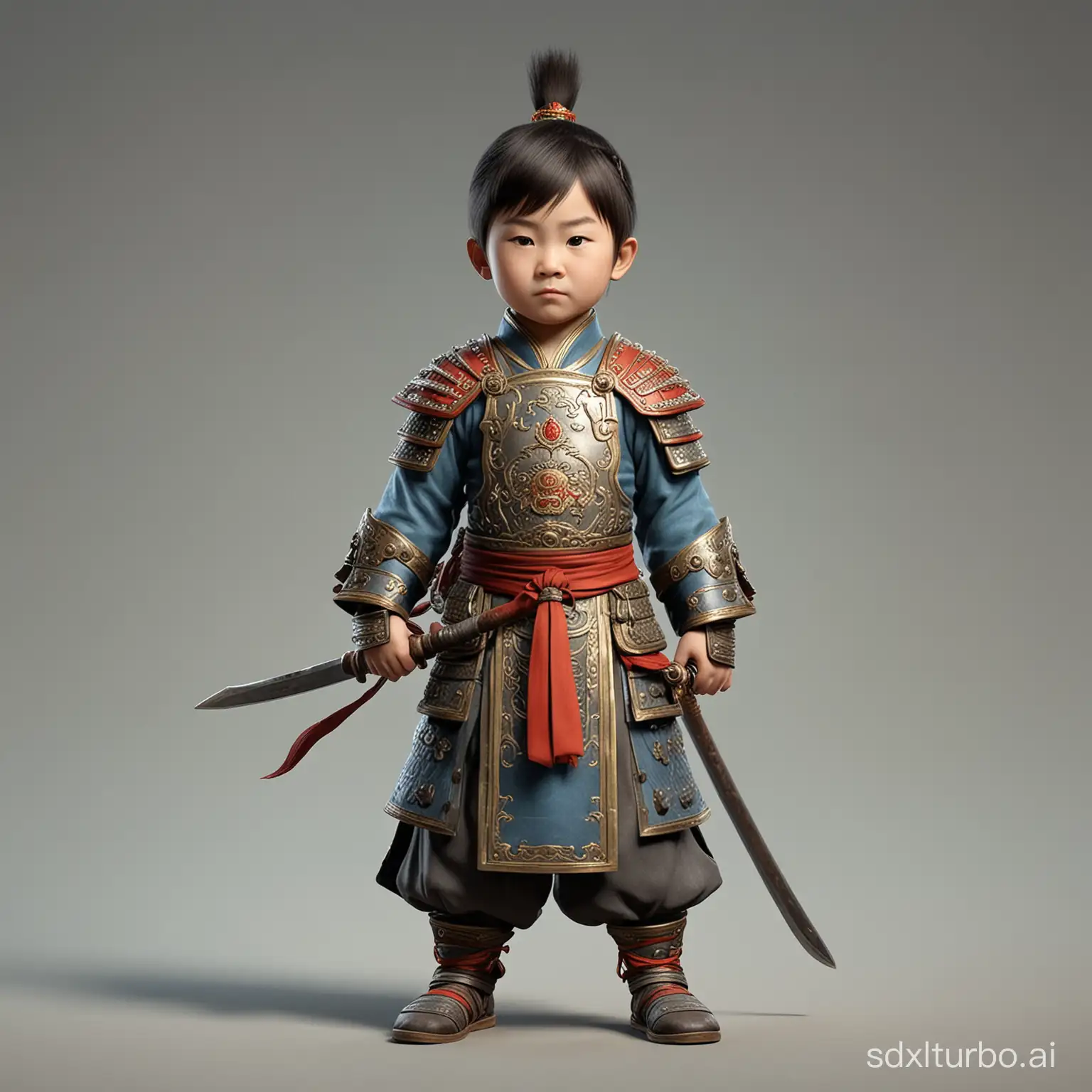 Young-Chinese-Warrior-Boy-Stands-Tall-in-Video-Game-Character-Pose