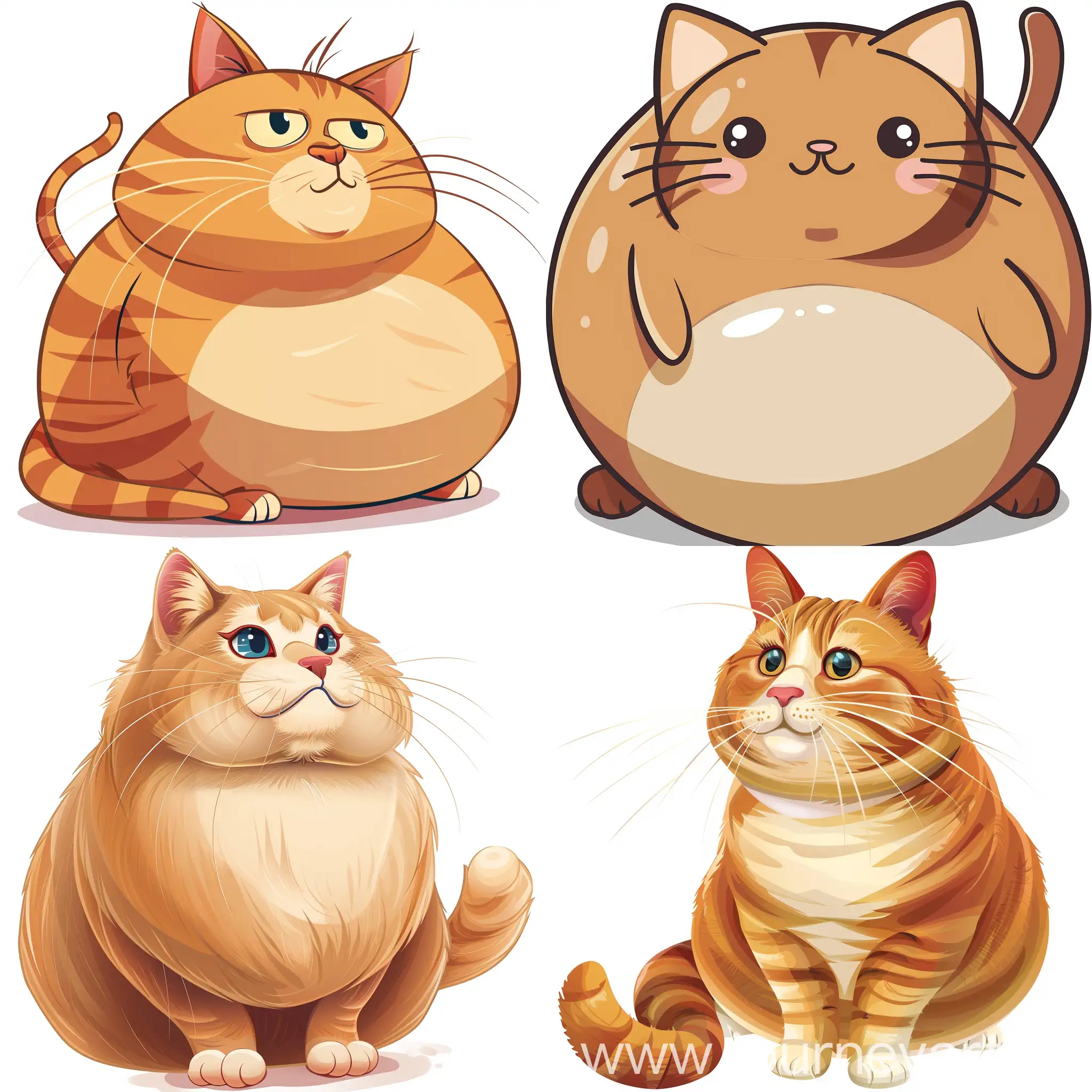 Clip art cute fat cat