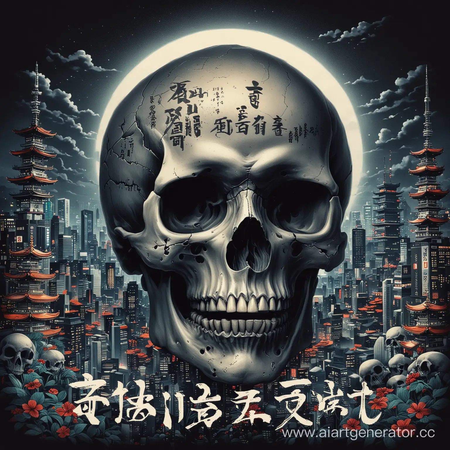 Tokyo-Night-City-Skull-Art-Inspired-Japanese-Style