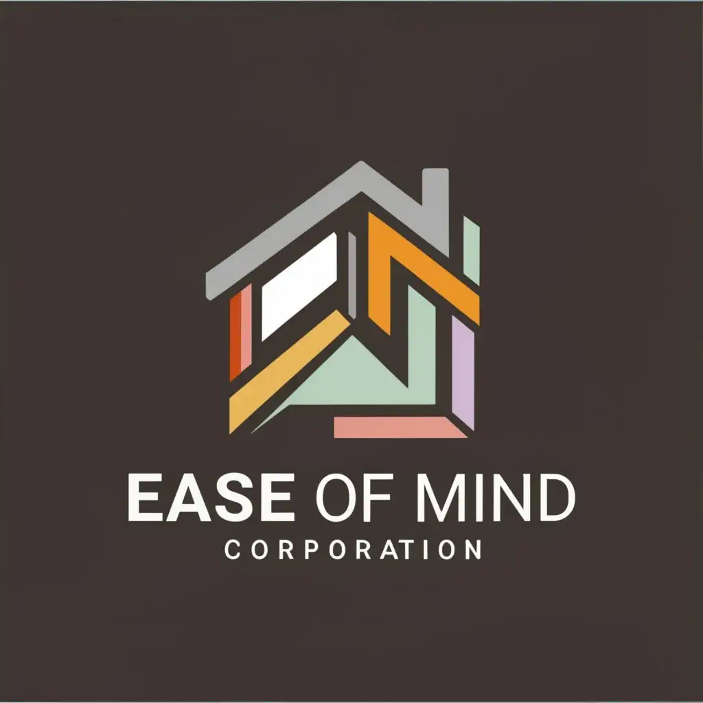 logo, INTERIOR DESIGN REMODELATION, with the text "EASE OF MIND CORPORATION", typography, be used in Construction industry