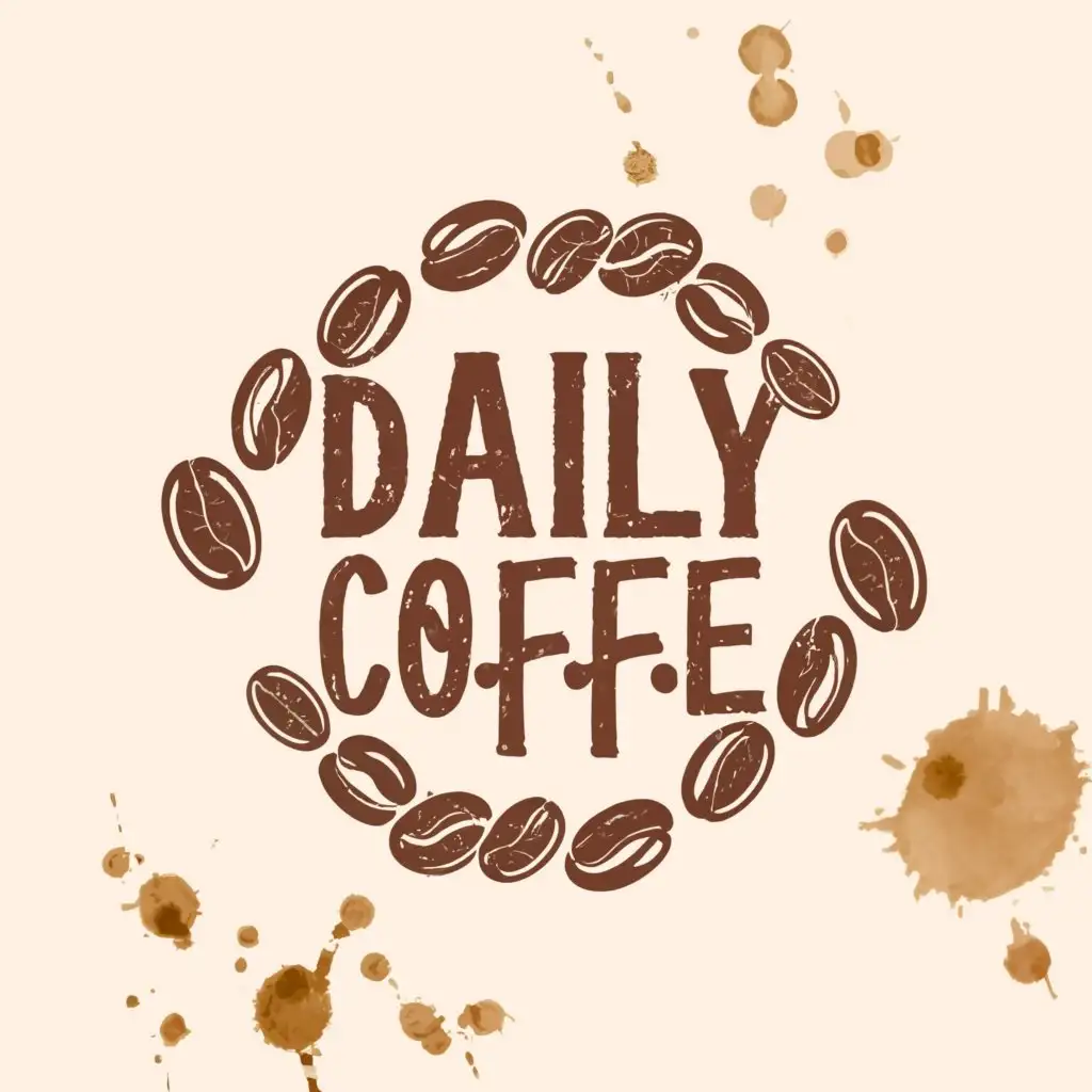 LOGO-Design-For-Daily-Coffee-Bold-Coffee-Beans-Emblem-for-Retail-Branding