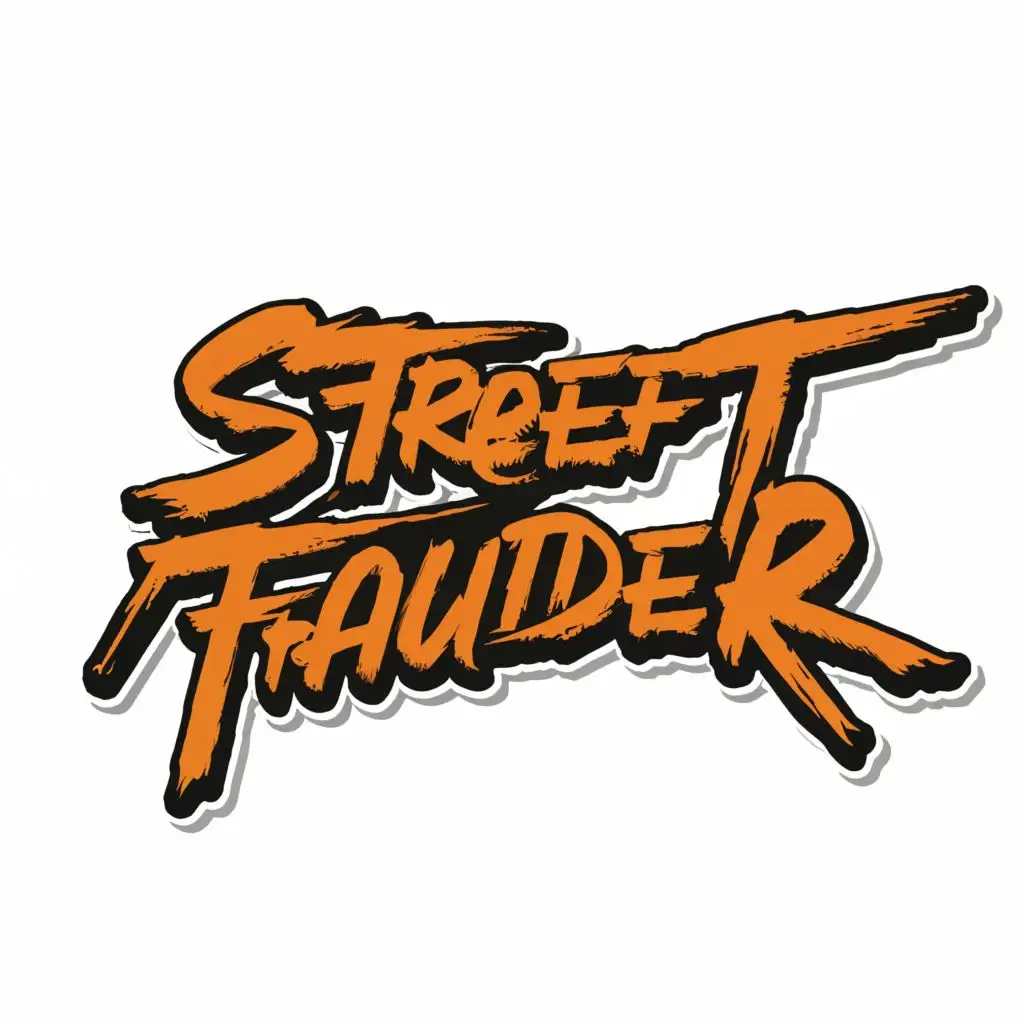 a logo design,with the text "Street Fraudder", main symbol:the `street fighter` logo font but instead of it saying `street fighter` it will say `Street Frauder`,complex,be used in Entertainment industry,clear background