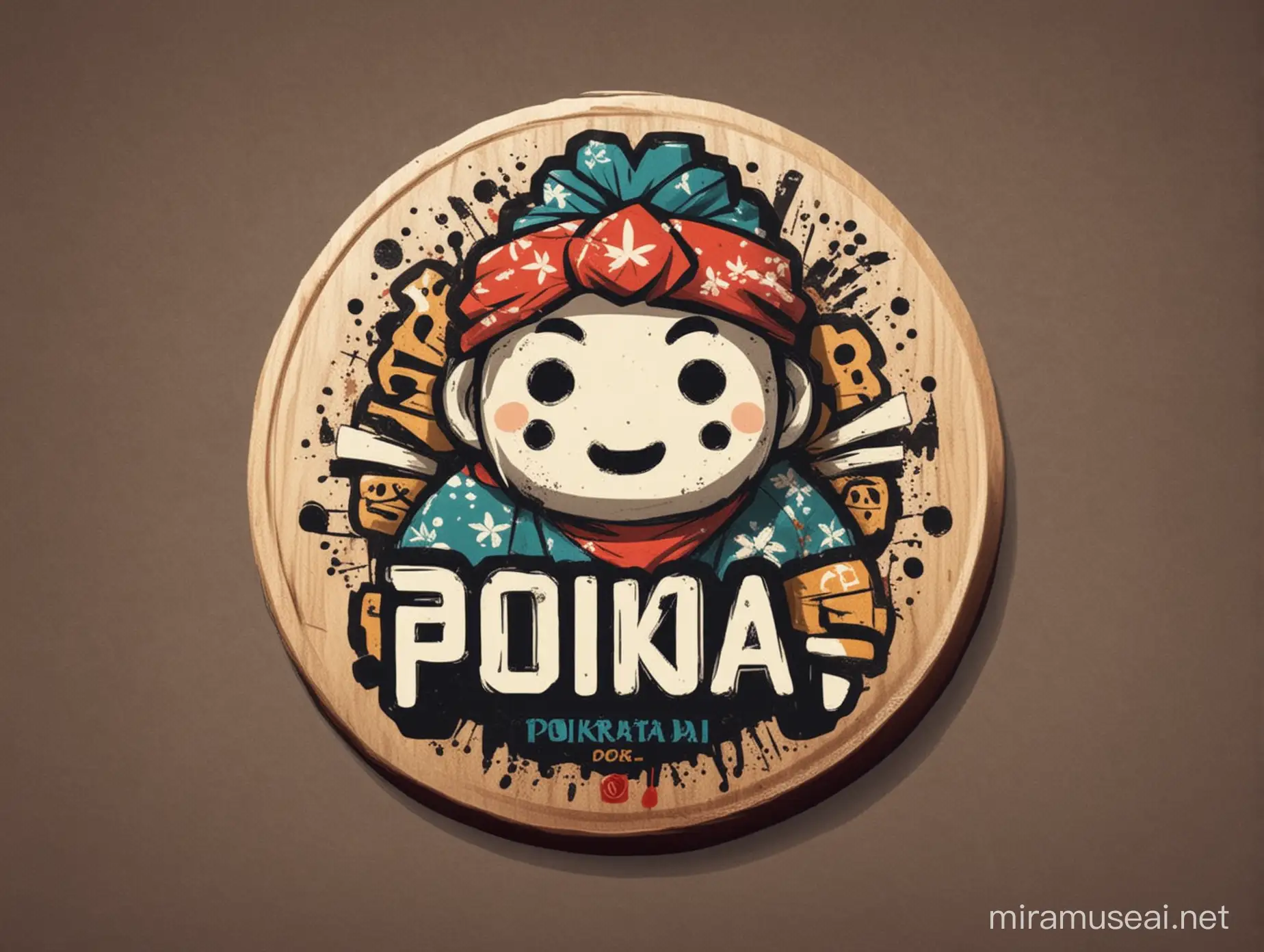The graphic logo of a company that sells useless items at a very high price. The logo has the inscription "POKUPAI-KA", there are pictographic elements. The main goal is to show on the logo that the company wants to make money, not provide services.