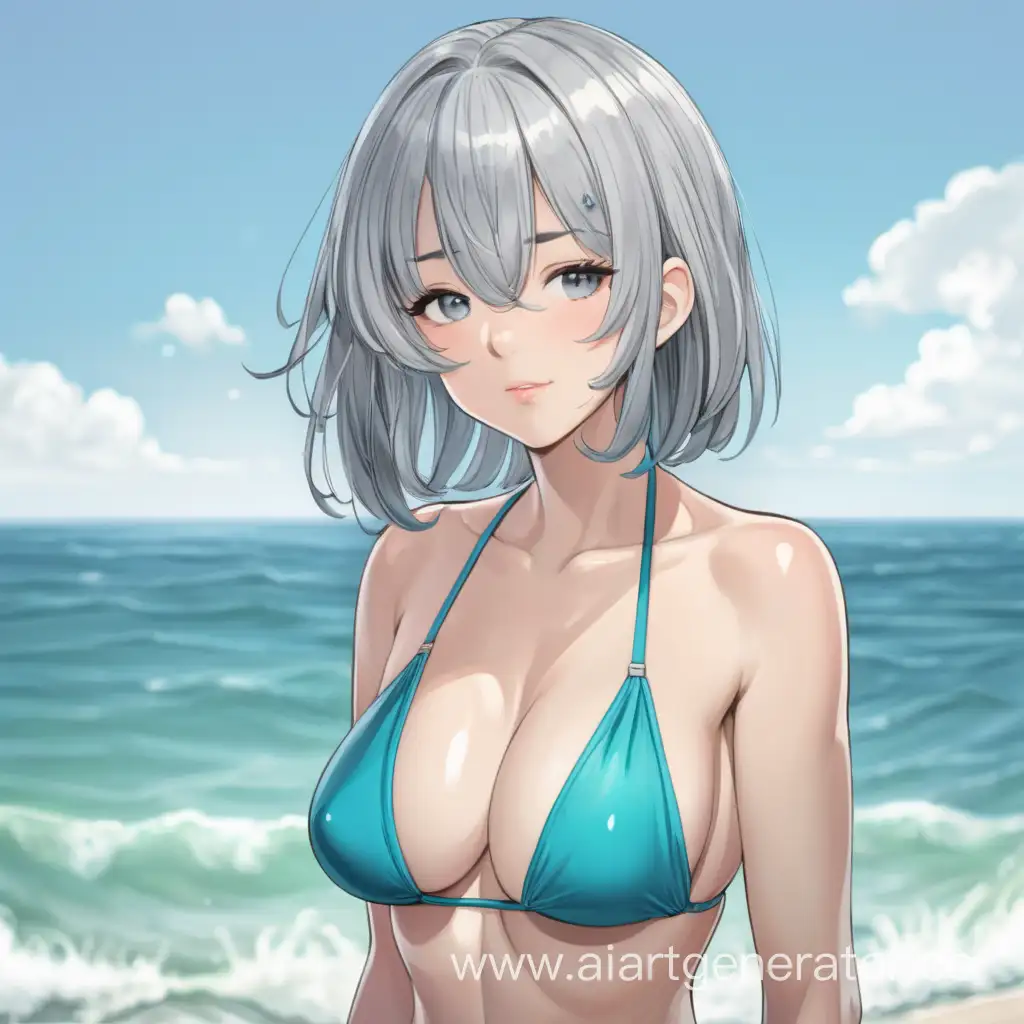 Mature-Woman-Enjoying-Seaside-Serenity-in-Swimsuit
