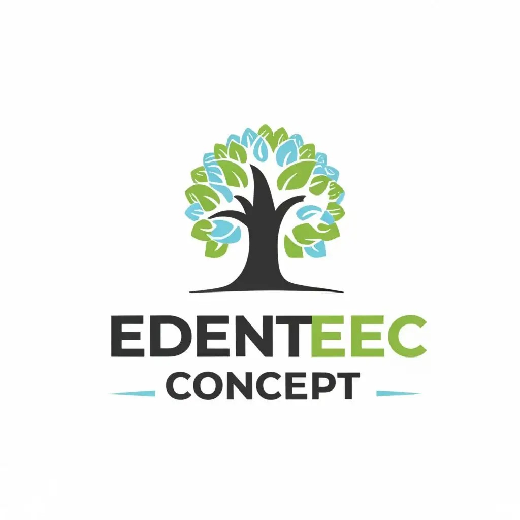 logo, laptop, with the text "edentec concept", typography, be used in Technology industry