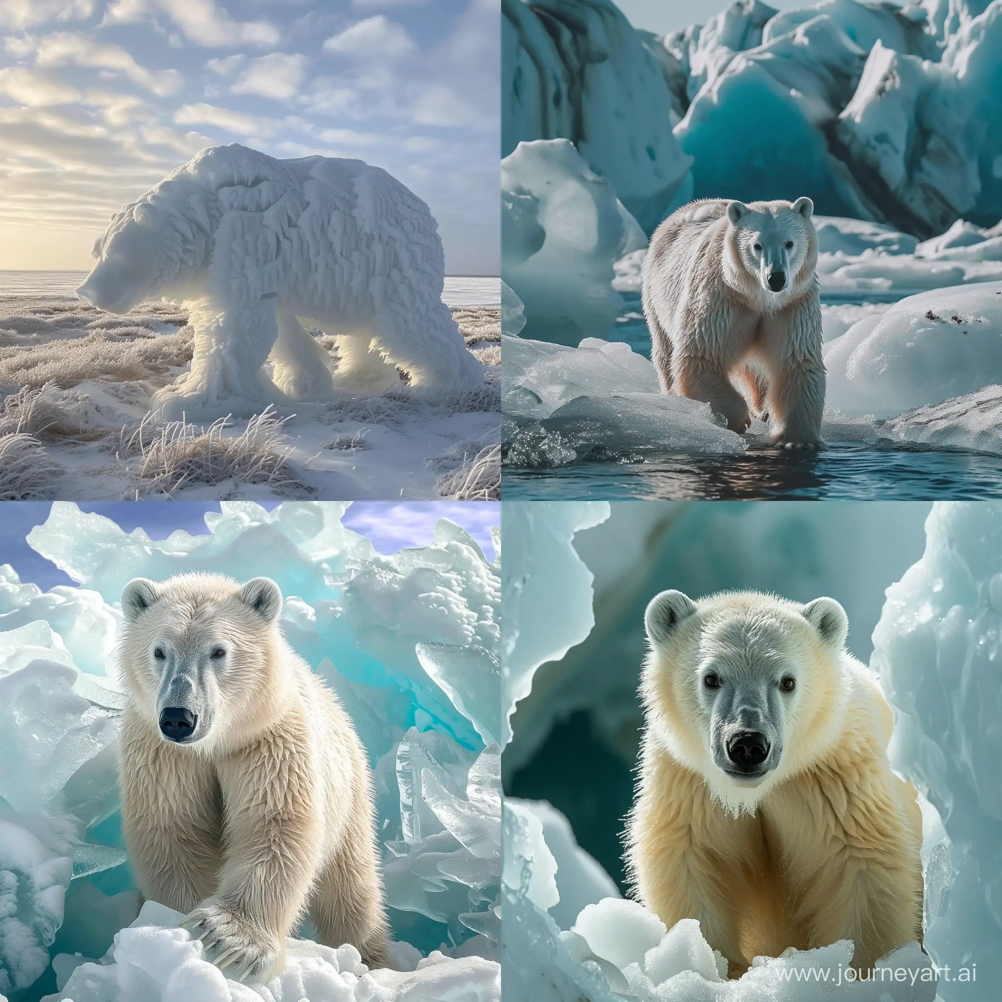 Majestic-Ice-Bear-Roaming-the-Frozen-Wilderness-of-Greenland