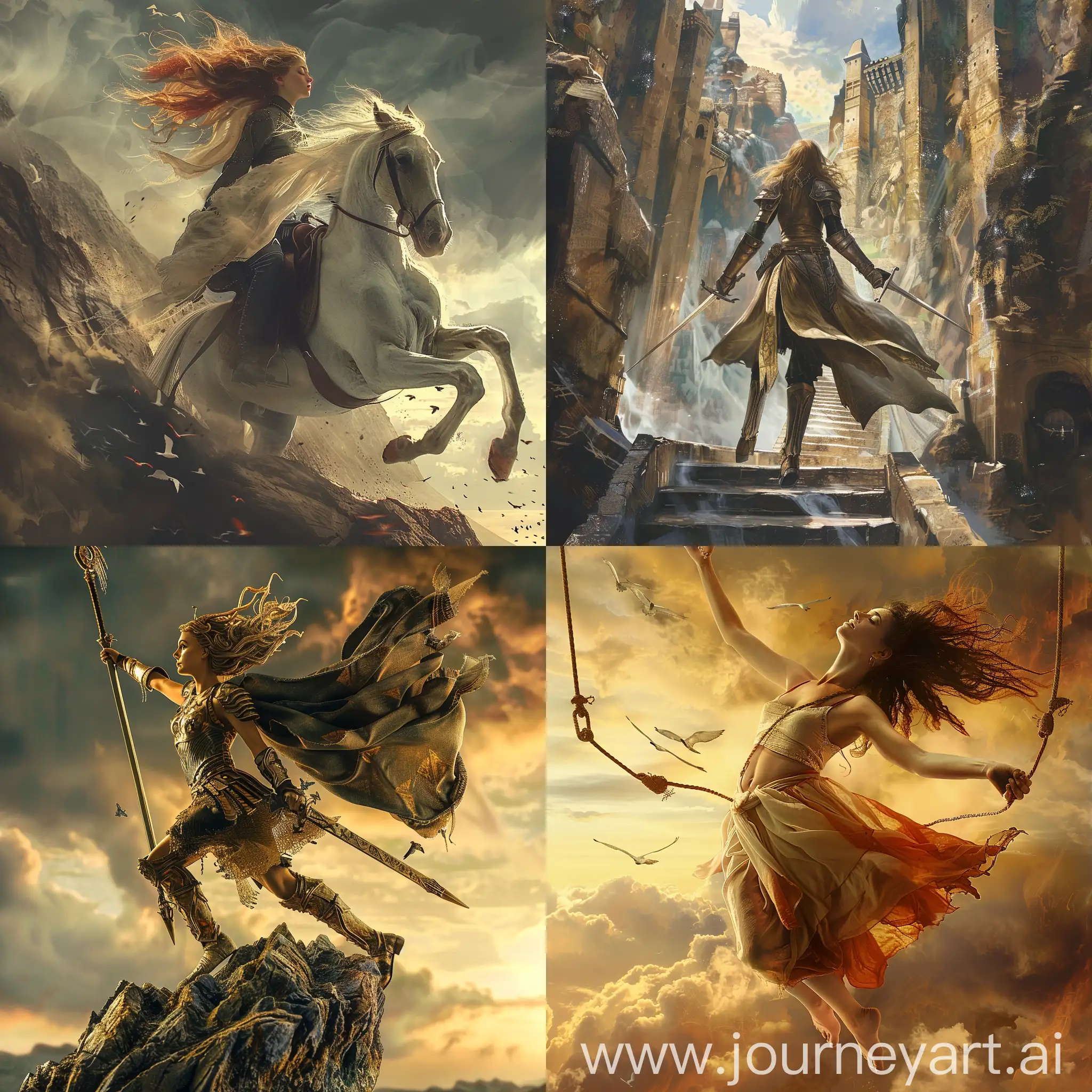 Realistic, fantasy style. Theme: freedom, courage. Graphics that motivate action