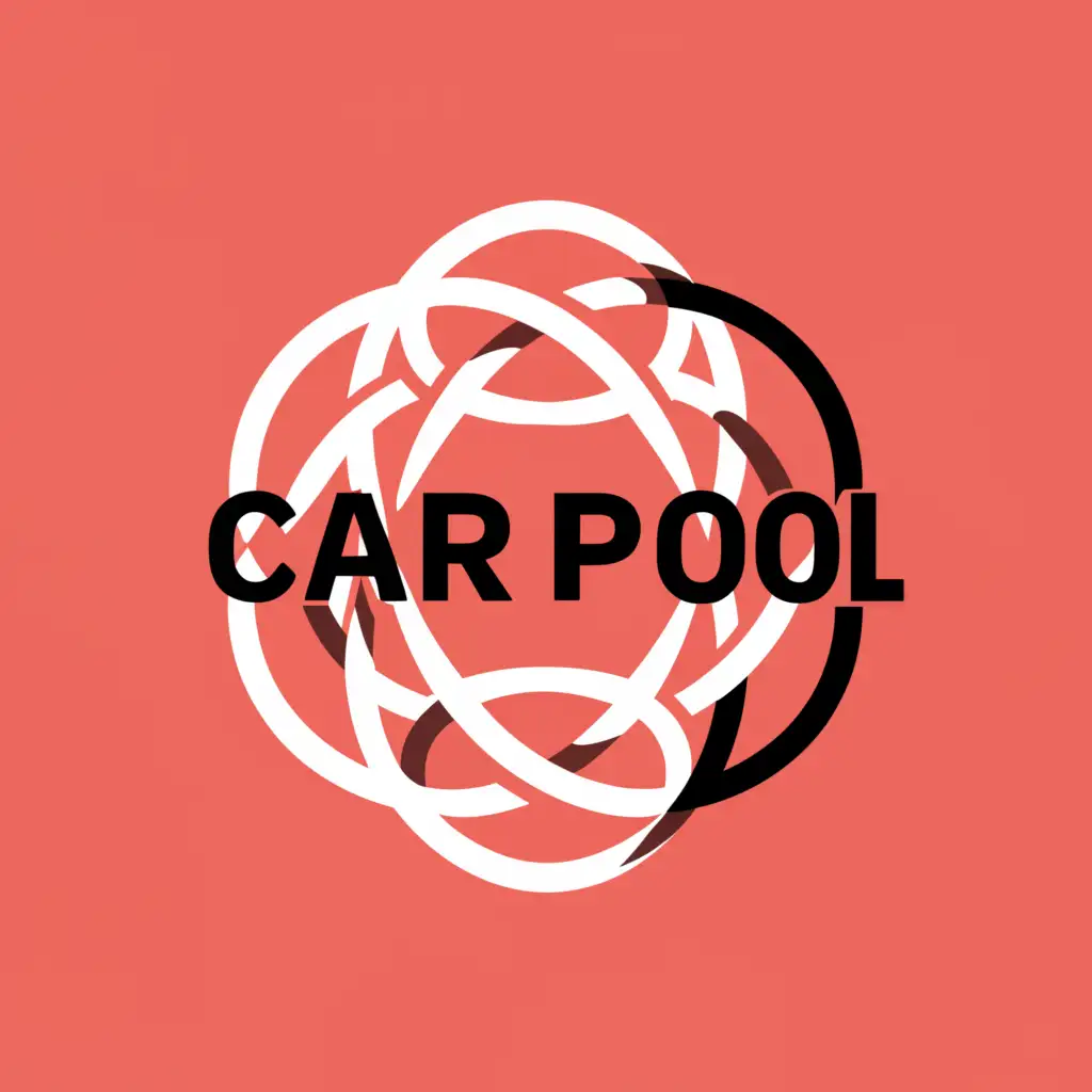 a logo design,with the text "carpool", main symbol:Connect, Share, Carpool Anywhere,Minimalistic,clear background