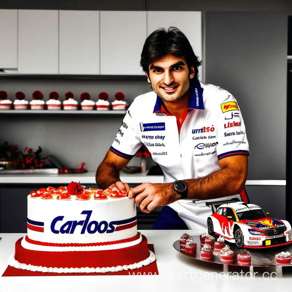 Carlos-Sainz-Birthday-Cake-Preparation