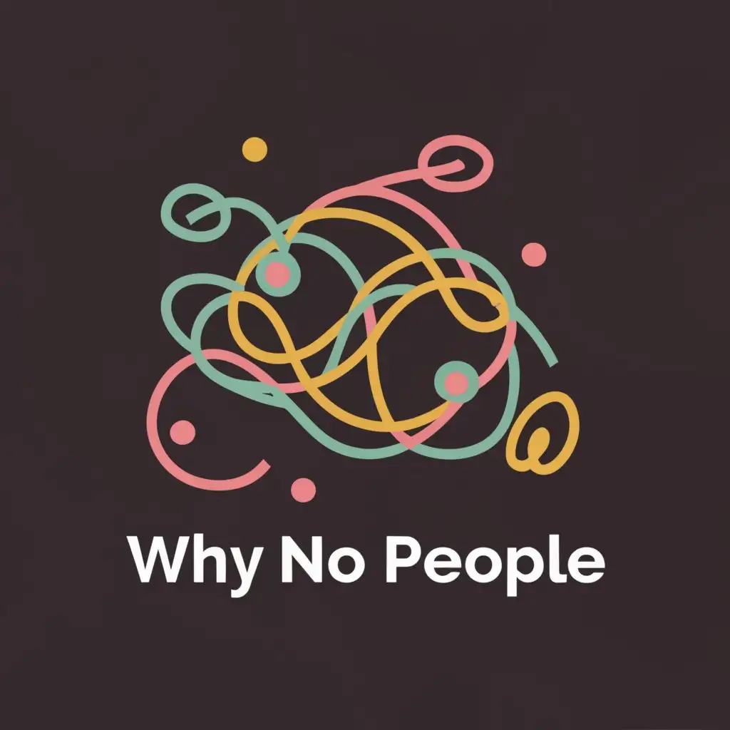 a logo design,with the text "why no people", main symbol:chatrooms,complex,be used in Technology industry,clear background