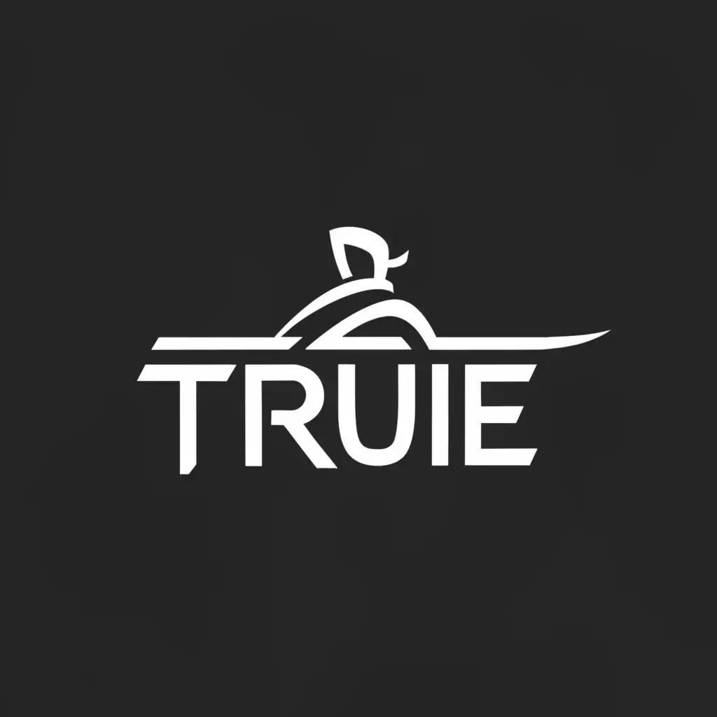 a logo design,with the text "True", main symbol:Ninja,Moderate,clear background