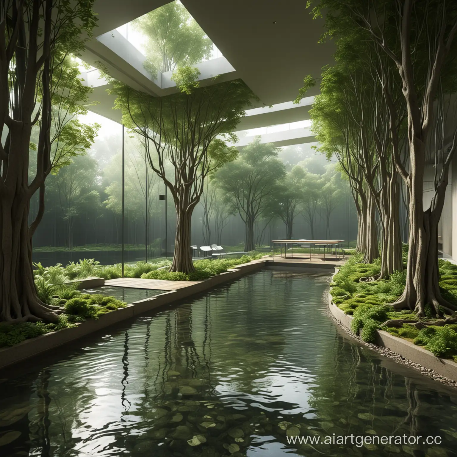 Futuristic-Forest-Oasis-Technological-Trees-and-Artificial-Stream