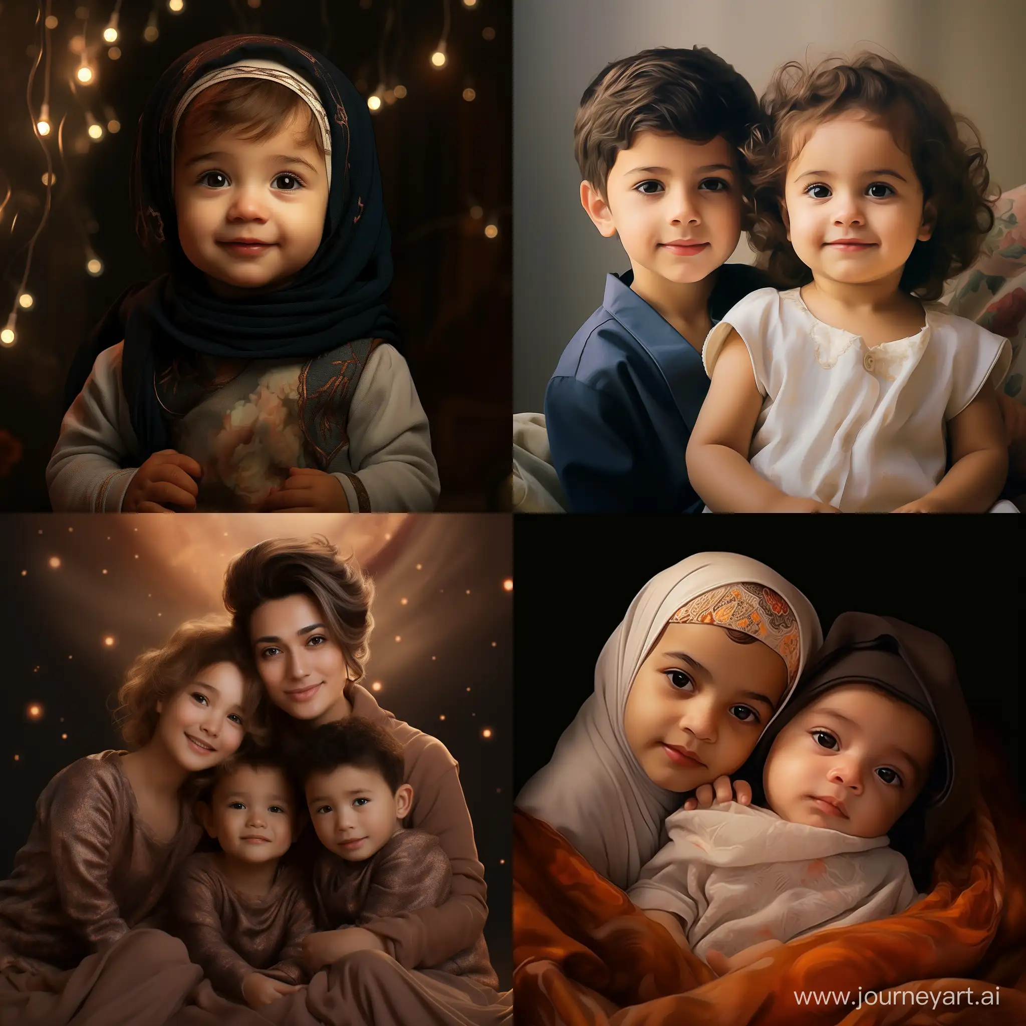 Heartwarming-Family-Portrait-Husbands-Gift-to-Wife-with-Children-Racim-and-Ilyas