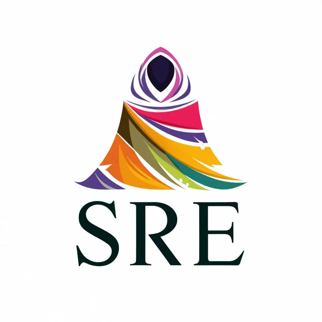 a logo design,with the text "SRE", main symbol:Shawl,Moderate,be used in Retail industry,clear background
