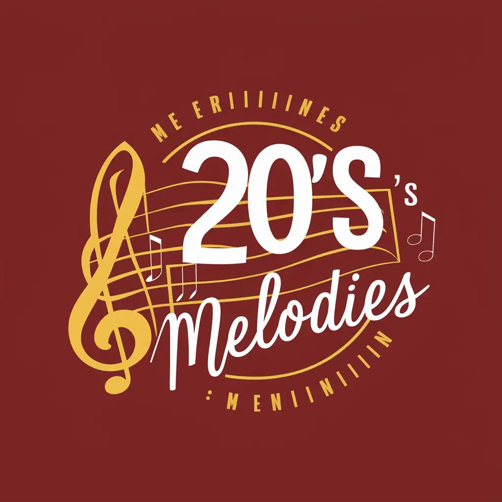 logo, Music, with the text "20's Melodies", typography