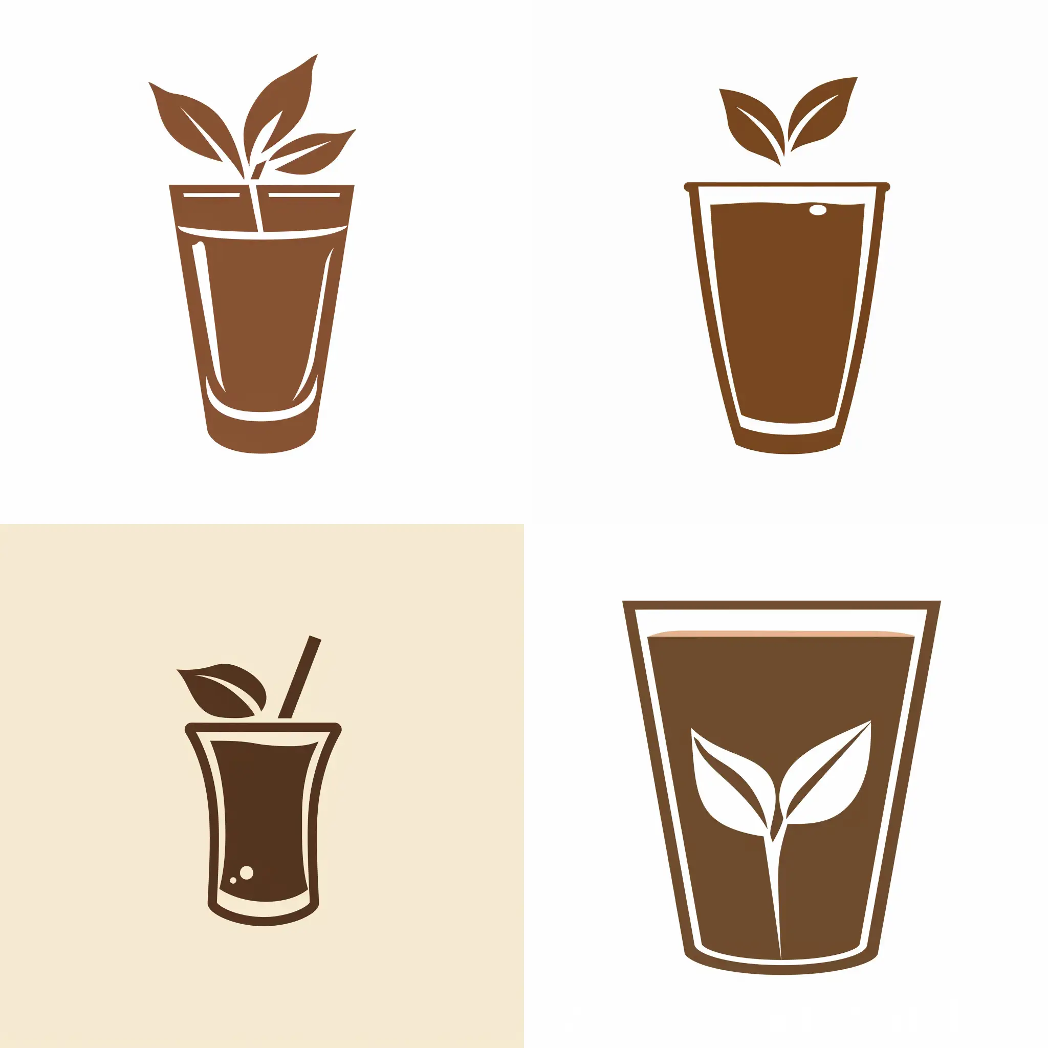Healthy-Chocolate-Drink-Logo-Design-in-Simple-Style
