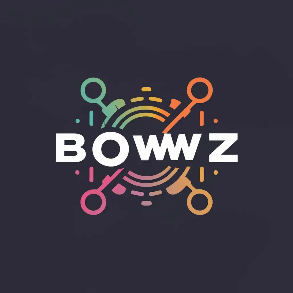 a logo design,with the text "Bowzi", main symbol:musicproduction elements,Moderate,be used in Entertainment industry,clear background