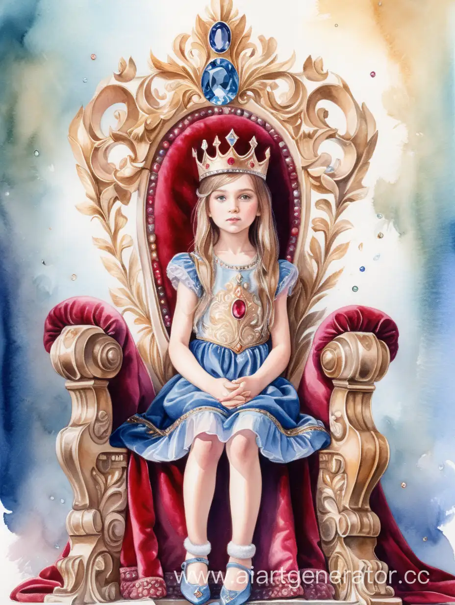 Royal-Slavic-Girl-on-Velvet-Throne-with-Rubies
