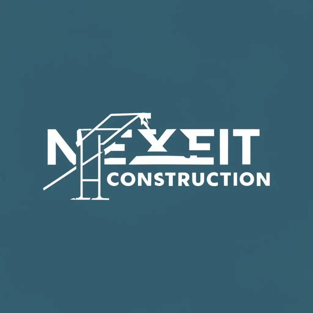 logo, Civil work building and construction, with the text "Nexit construction ltd reliability and excellence", typography, be used in Construction industry