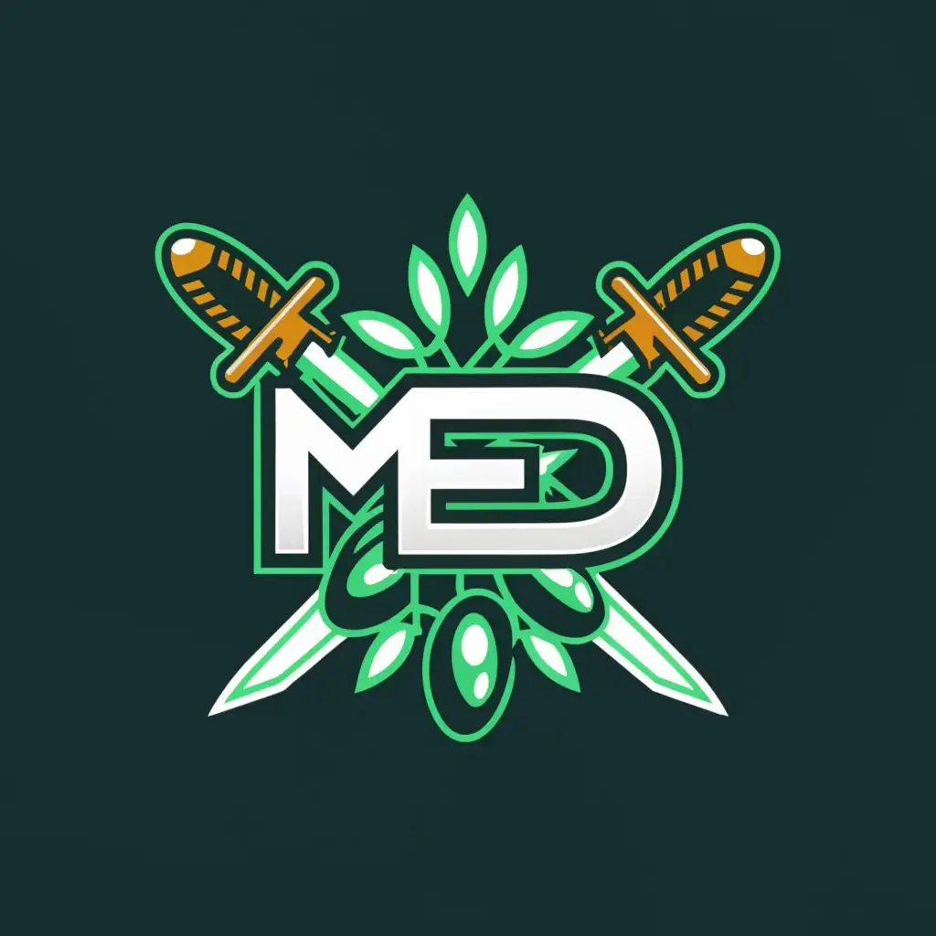 LOGO-Design-For-MED-Olive-and-Bayonet-Themed-Gaming-Team-Logo-in-41968F