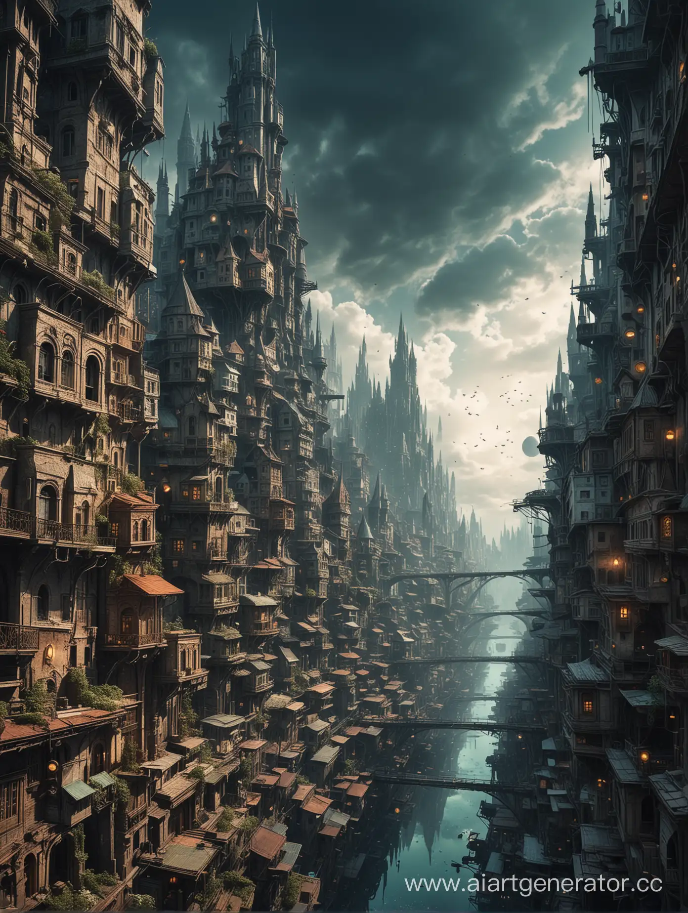 Parallel-Universe-City-Inhabited-by-Impure-Beings-Fantasy-Art