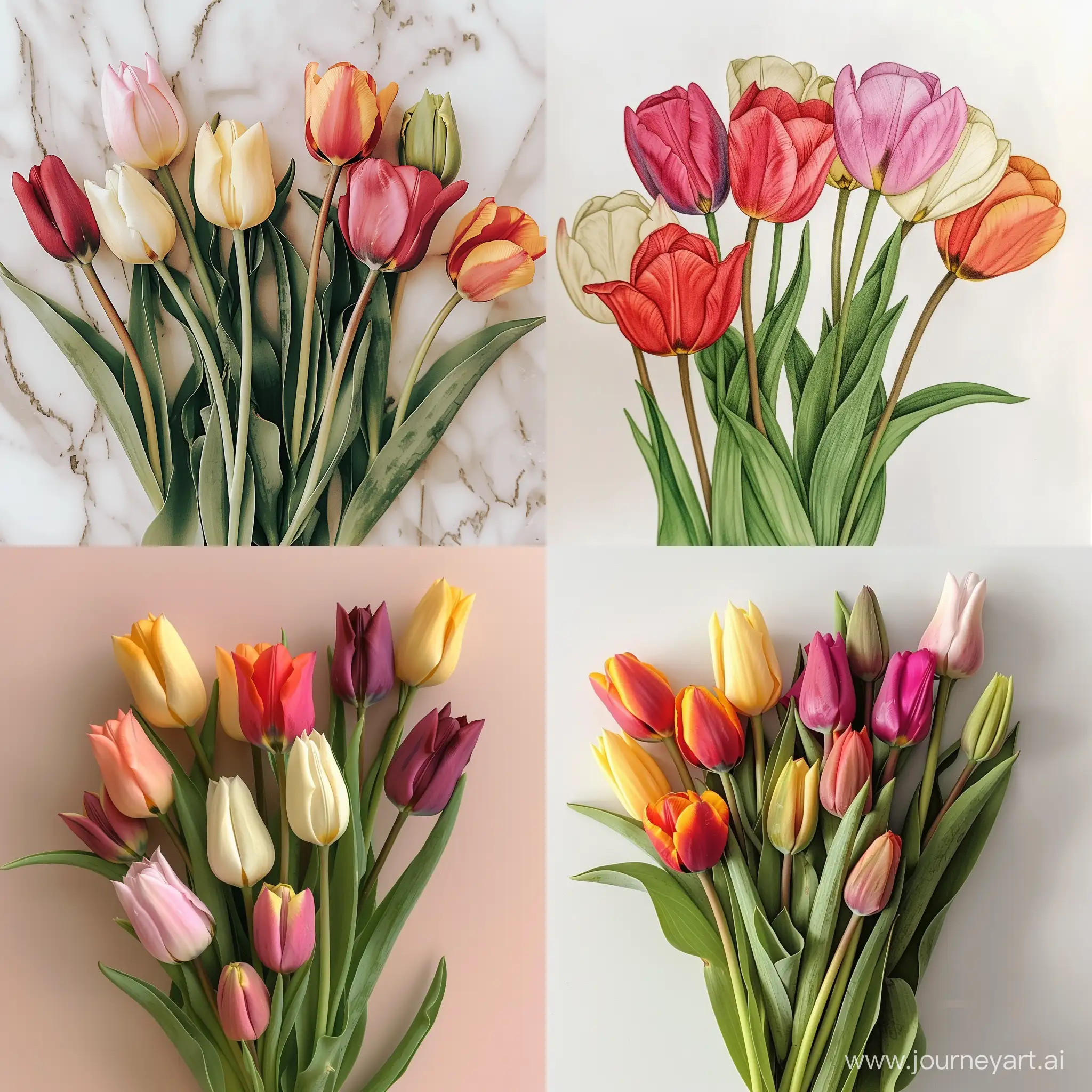 Vibrant-Tulip-Bouquet-in-Elegant-Display