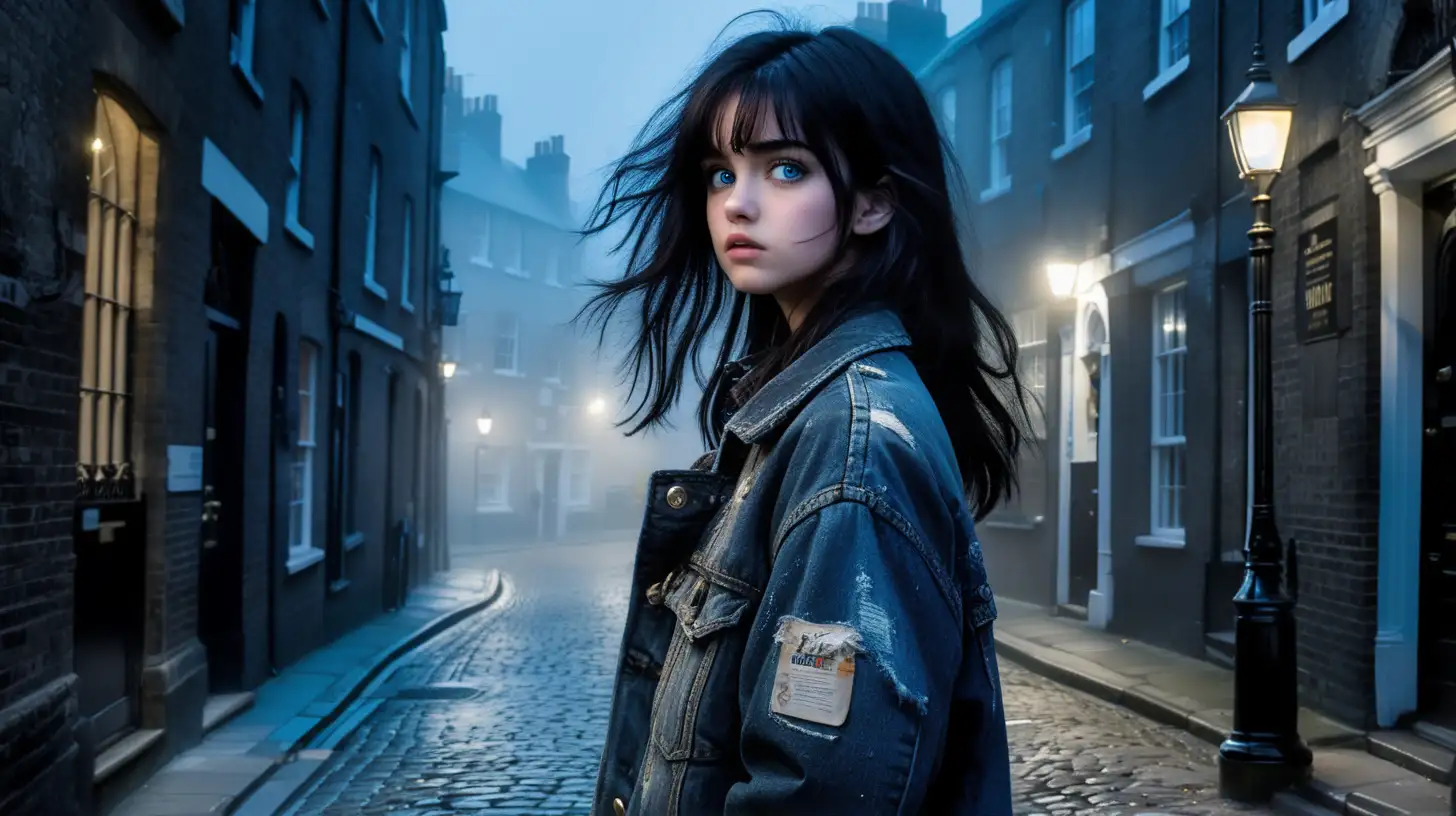 Mysterious Teenage Rebel on Moonlit London Street