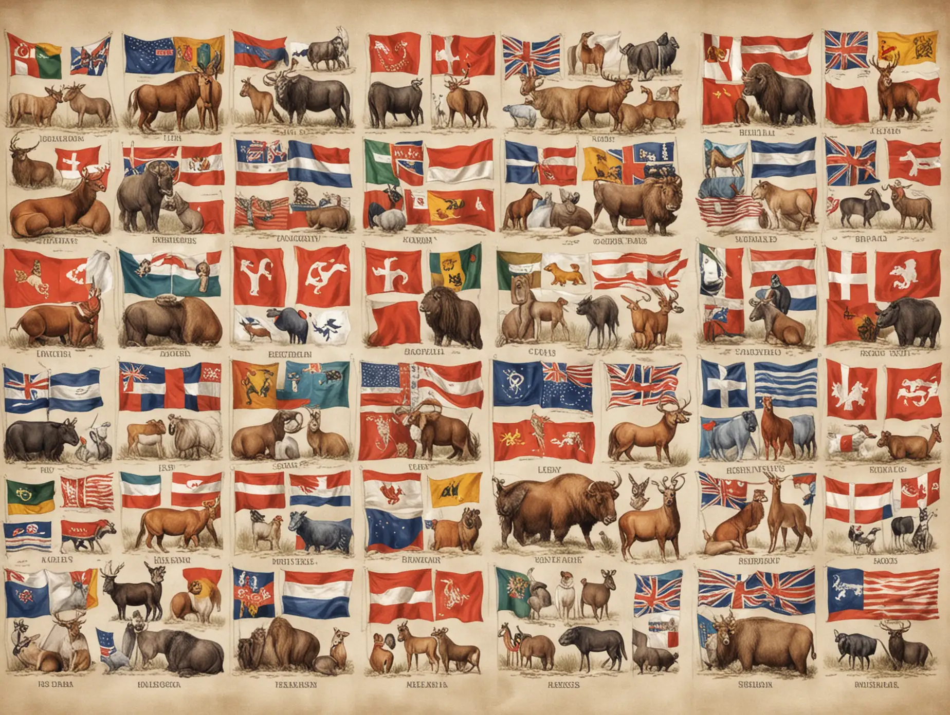 national animals on flags