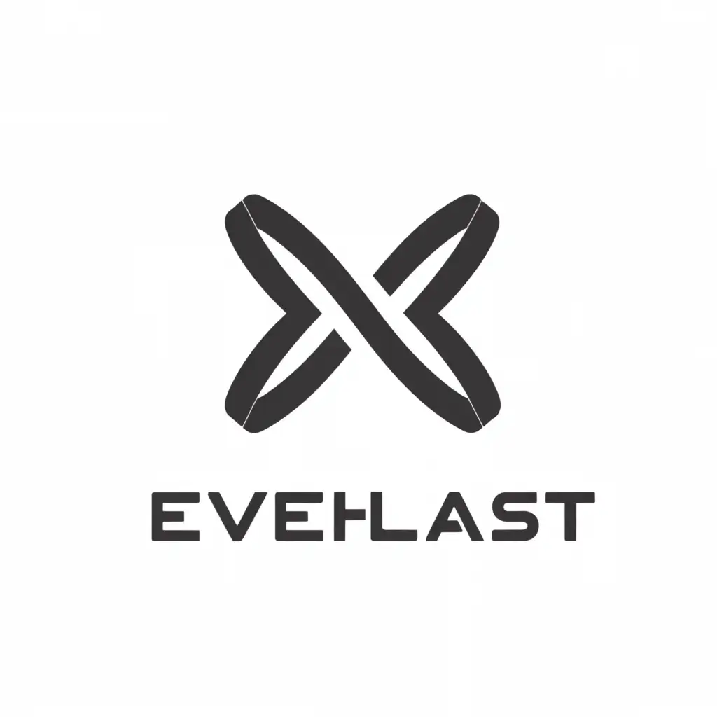 a logo design,with the text "EVERLAST", main symbol:∞,Minimalistic,clear background