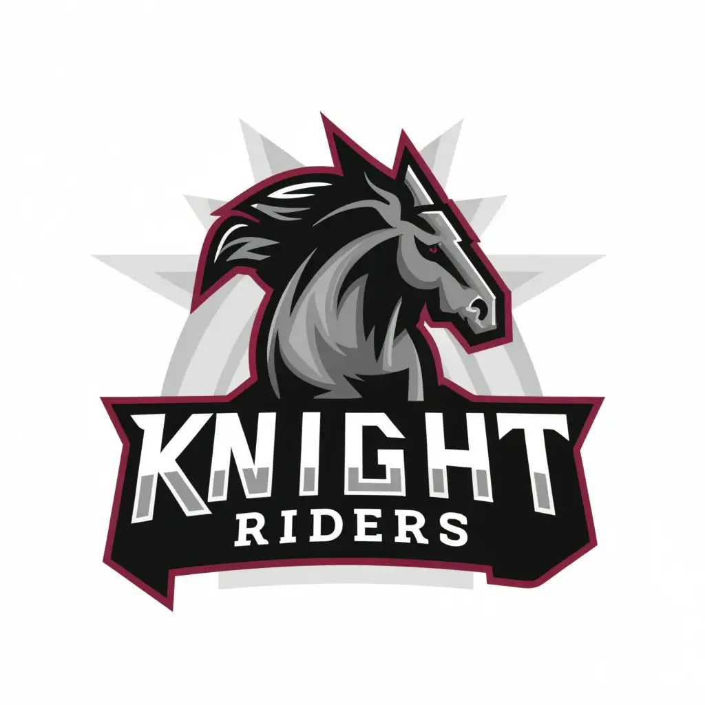 a logo design,with the text "Knight Riders", main symbol:Horse,Moderate,be used in Sports Fitness industry,clear background