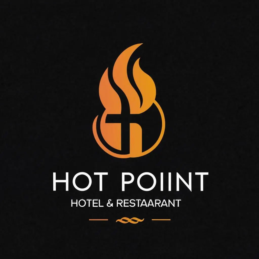 a logo design,with the text "Hot point hotel & restaurant", main symbol:This design incorporates the letters "H" and "P" in a sleek and modern style, symbolizing your business in Hotel. The colors black, gold, and silver add a sense of sophistication and professionalism. Let me know if you'd like any adjustments or have any other preferences!,complex,clear background