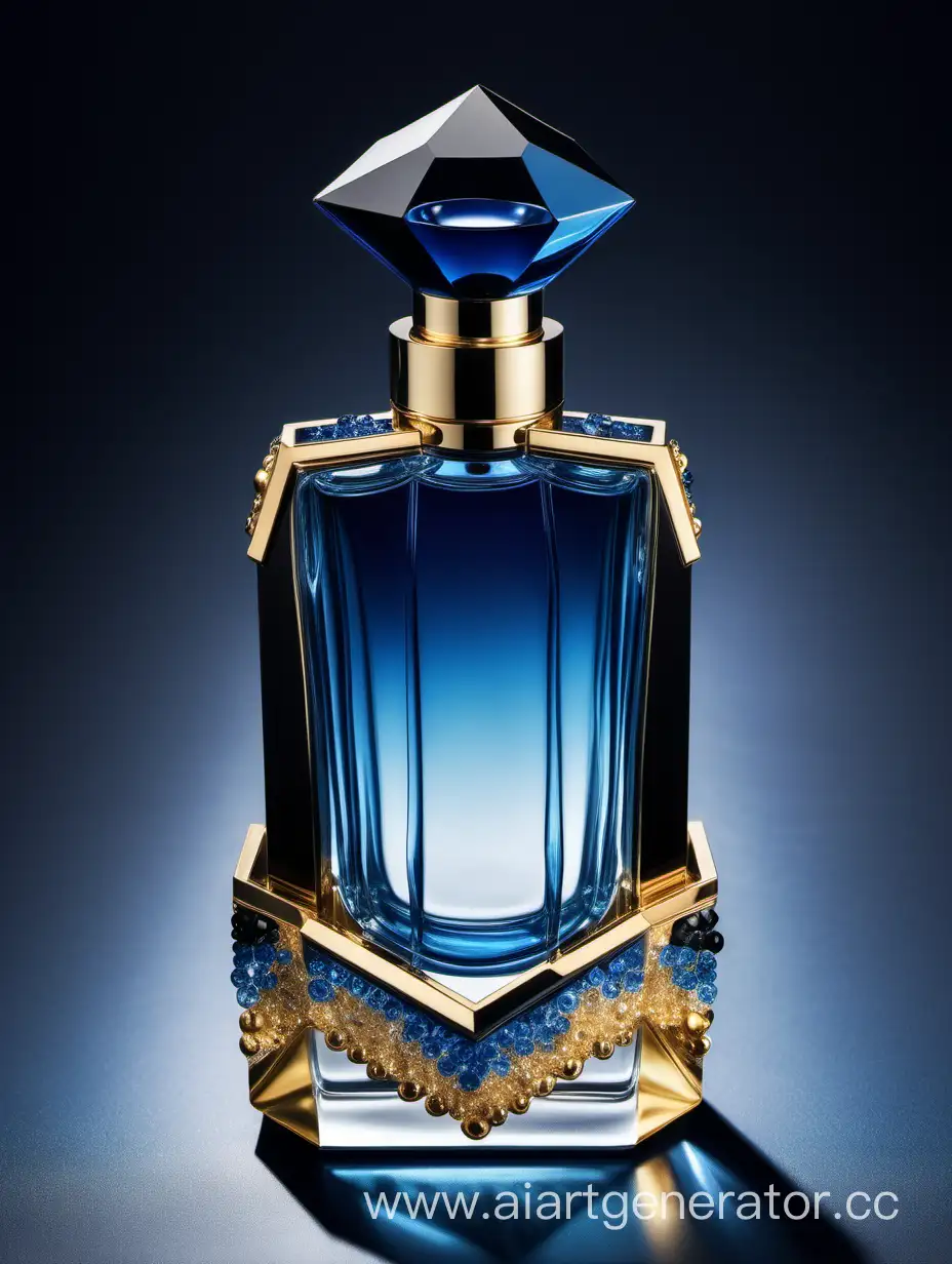 Elegant-Blue-Black-and-Gold-Perfume-Bottle-in-Crystal-Clarity