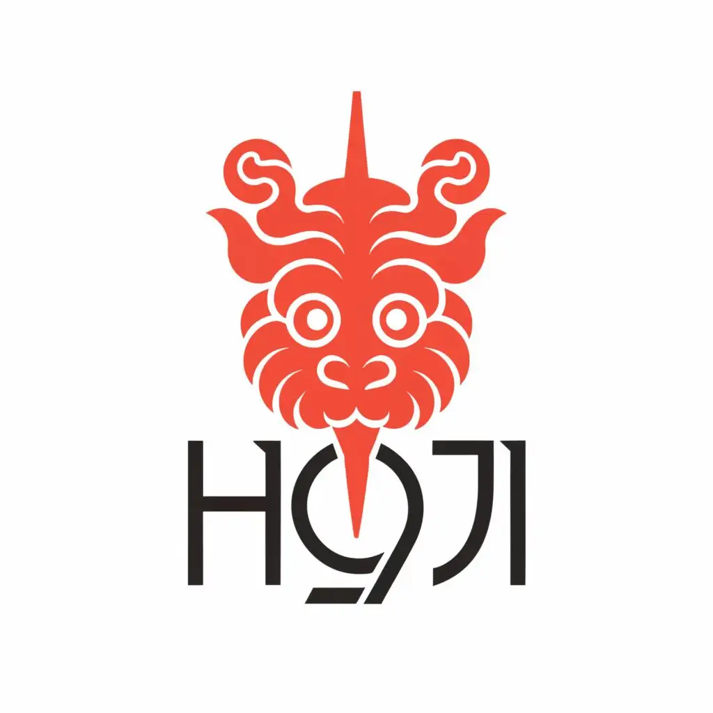 logo, god+animal+japan, Red and black,make last letter more readable