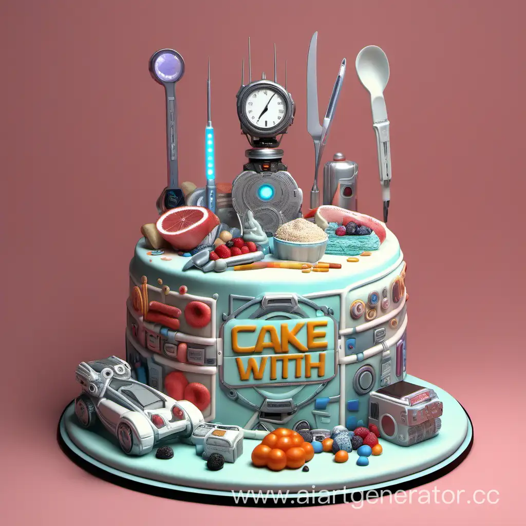 Futuristic-Cake-Design-with-CuttingEdge-Elements