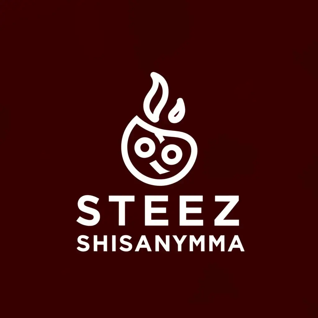 a logo design,with the text "STEEZ SHISANYAMA", main symbol:Fire and meat,complex,be used in Restaurant industry,clear background