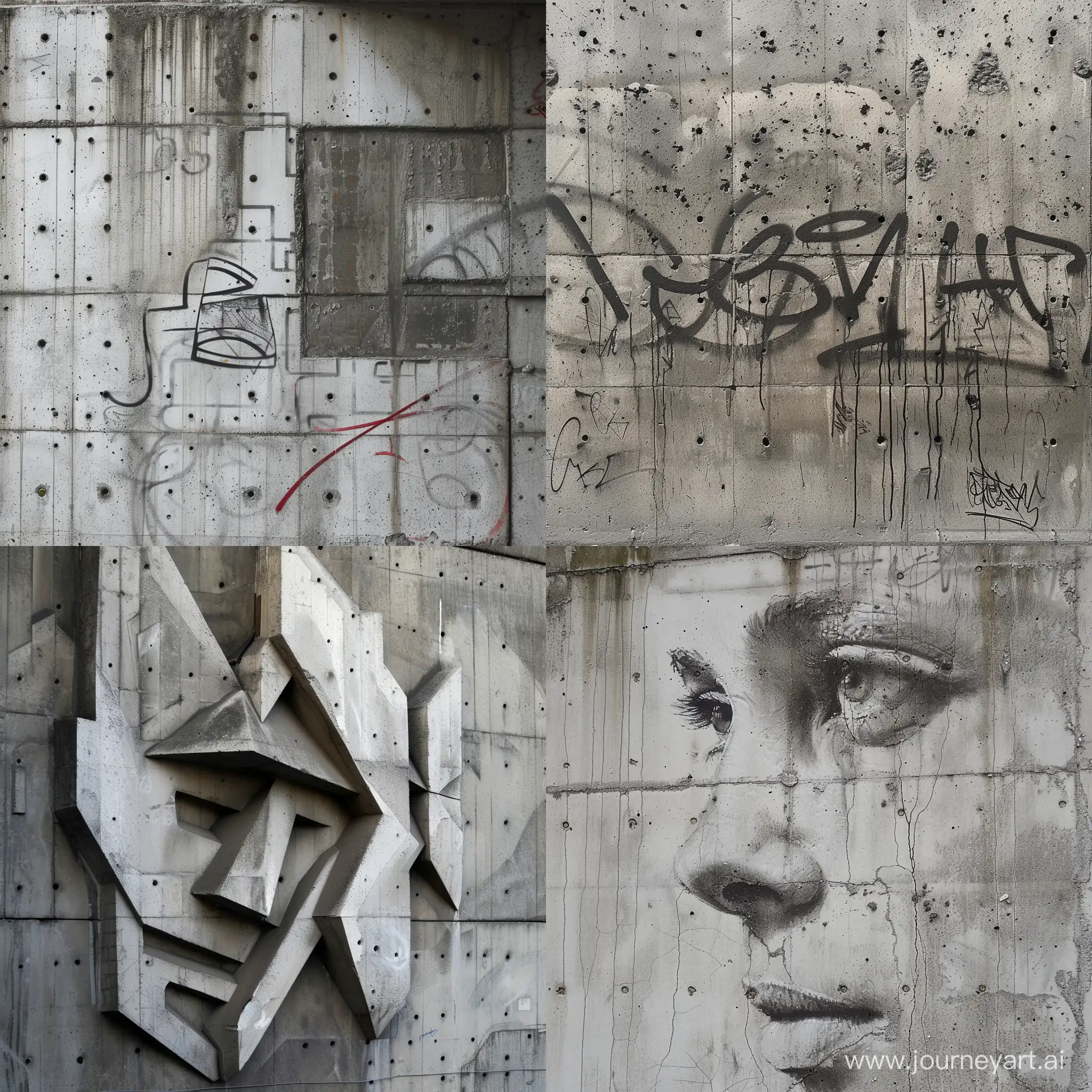 Graphiti tags wall concrete street art 