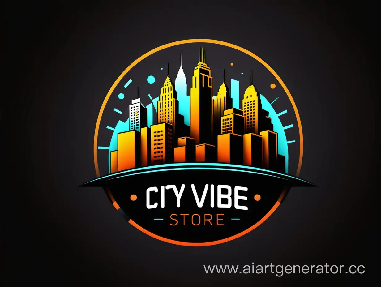 Colorful-Urban-Landscape-Storefront-Logo-for-BigCityVibe