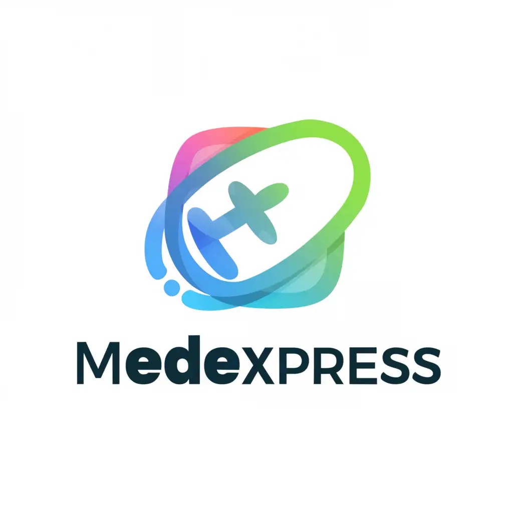 a logo design,with the text 'MedExpress', main symbol:Pill,Moderate,clear background