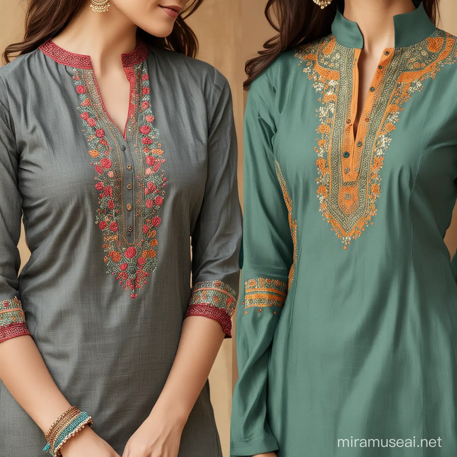 Variety of Kurti Neck Designs for Fashion Enthusiasts