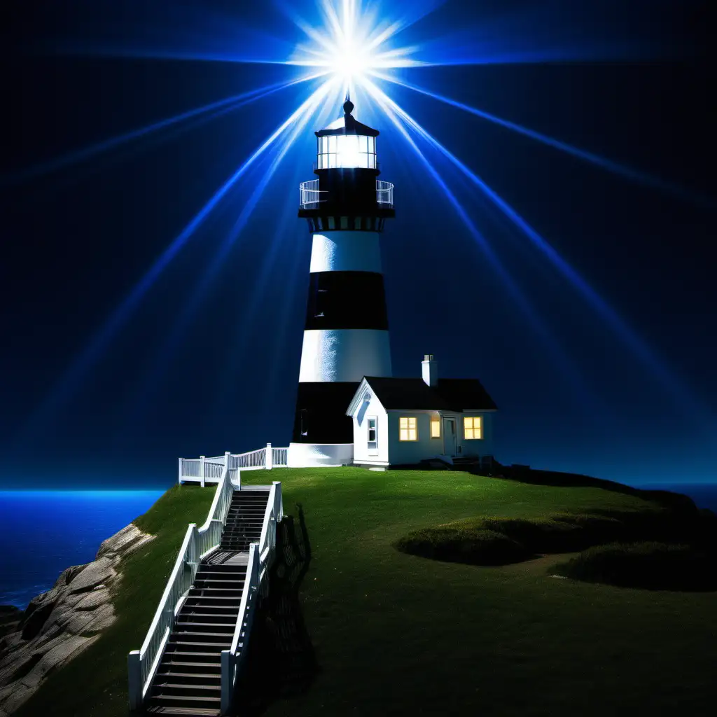 Majestic Faith Point Lighthouse Illuminating the World