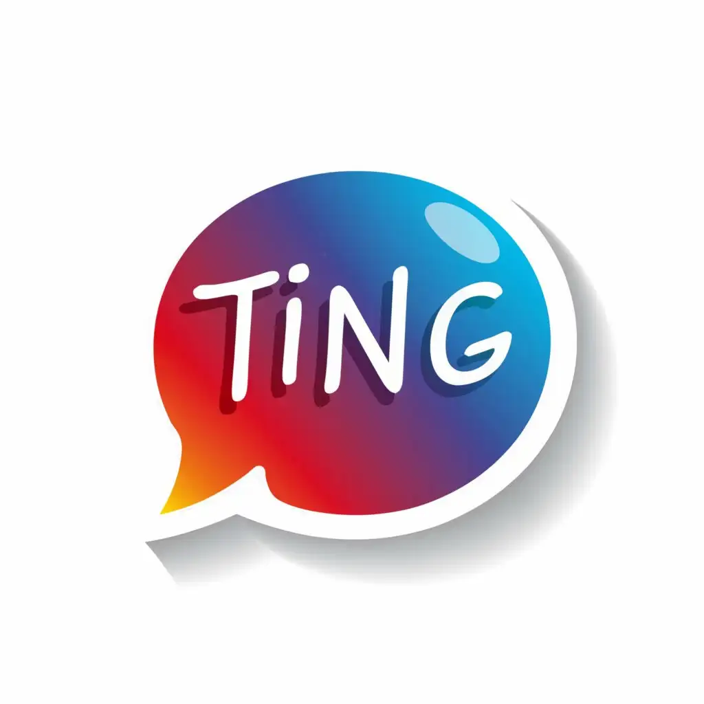 a logo design,with the text "comic speech bubble with text "ting"", main symbol:comic speech bubble with text "ting",Moderate,be used in Entertainment industry,clear background