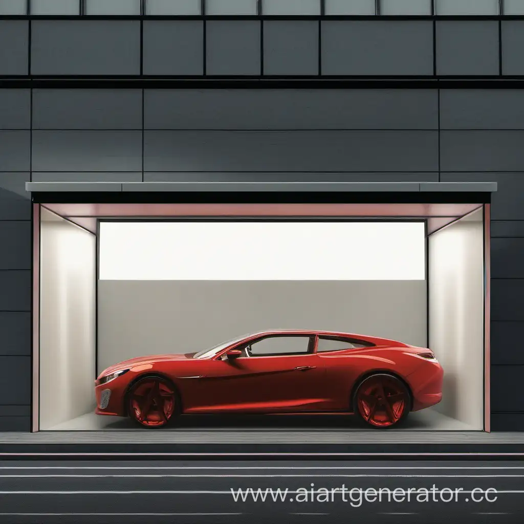 Luxury-Car-Silhouetted-Behind-Elegant-Showcase