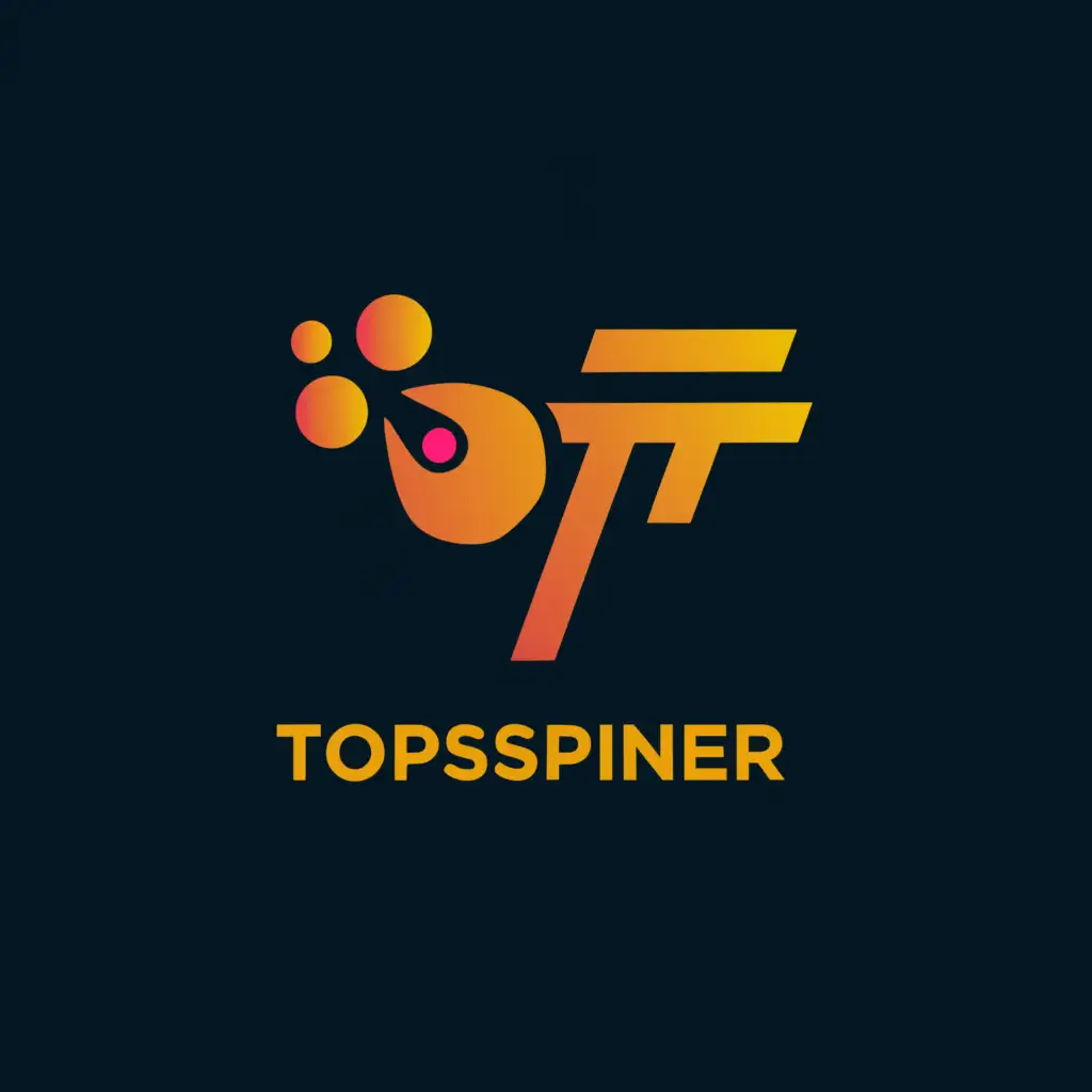 a logo design,with the text "TT-TopSpinner", main symbol:Table tennis
Topspin
Crazy
,complex,be used in Sports Fitness industry,clear background