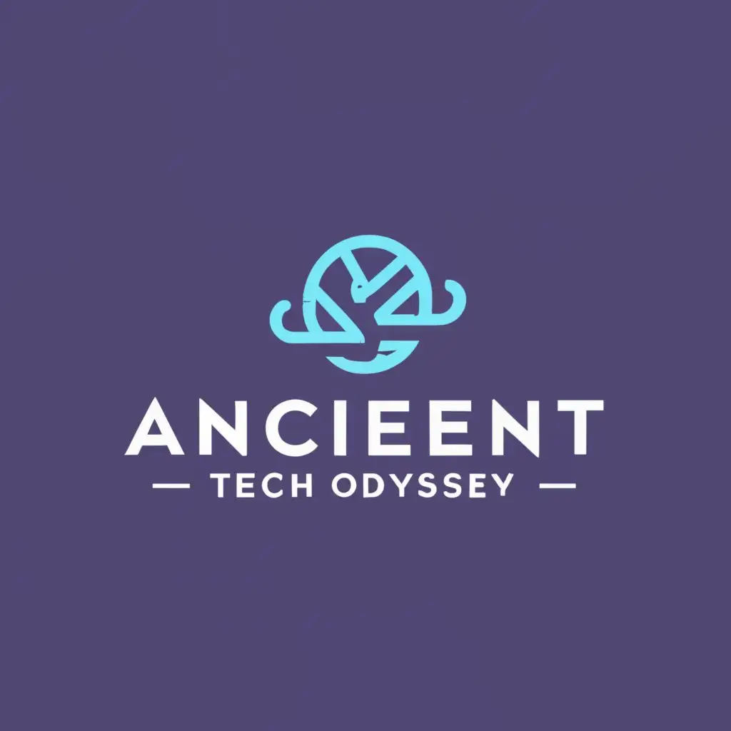 logo, technology, with the text "The Ancient Tech Odyssey", typography, be used in Technology industry