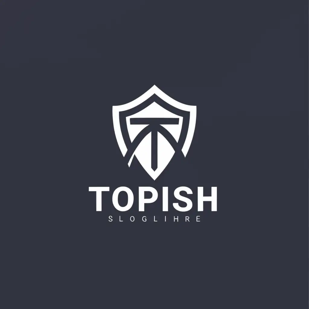 a logo design,with the text "ToPish", main symbol:security,Moderate,clear background