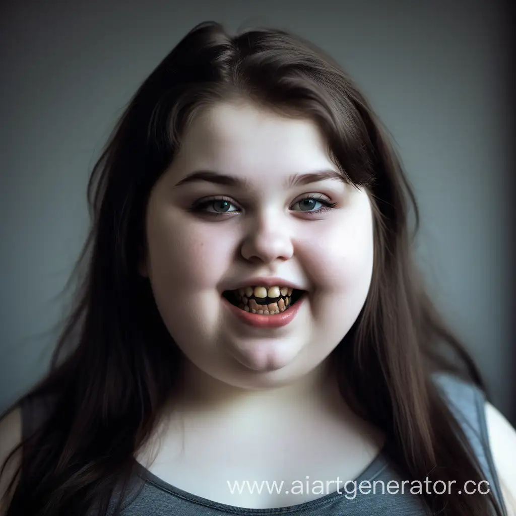 Adorable-14YearOld-Girl-with-Unique-Features-Gray-Eyes-Dark-Brown-Hair-and-Fangs