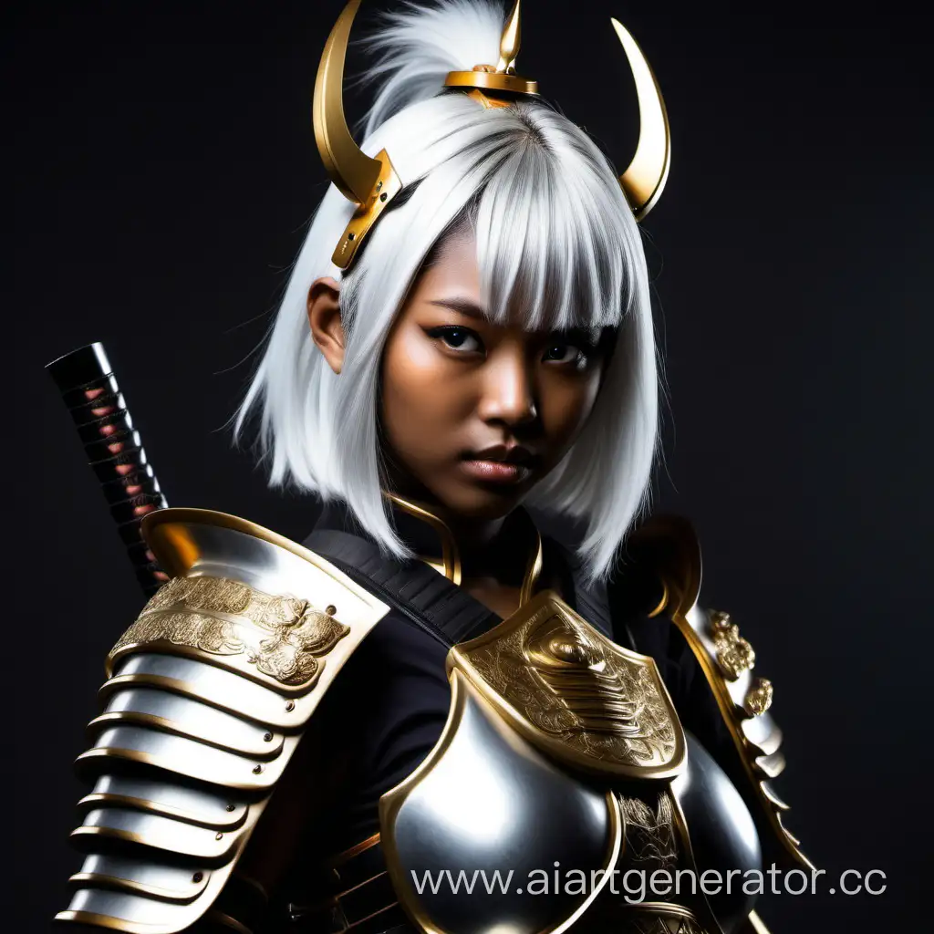 21YearOld-Sexy-Samurai-Girl-in-Silver-Hair-Golden-Eyes-Dark-Skin-and-Kabuto-Samurai-Armor