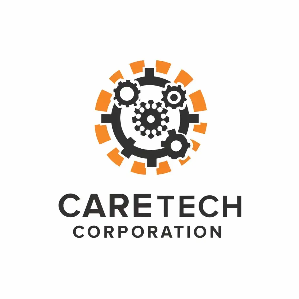 a logo design,with the text "CARE TECH CORPORATION", main symbol:MACHINE,complex,be used in Retail industry,clear background