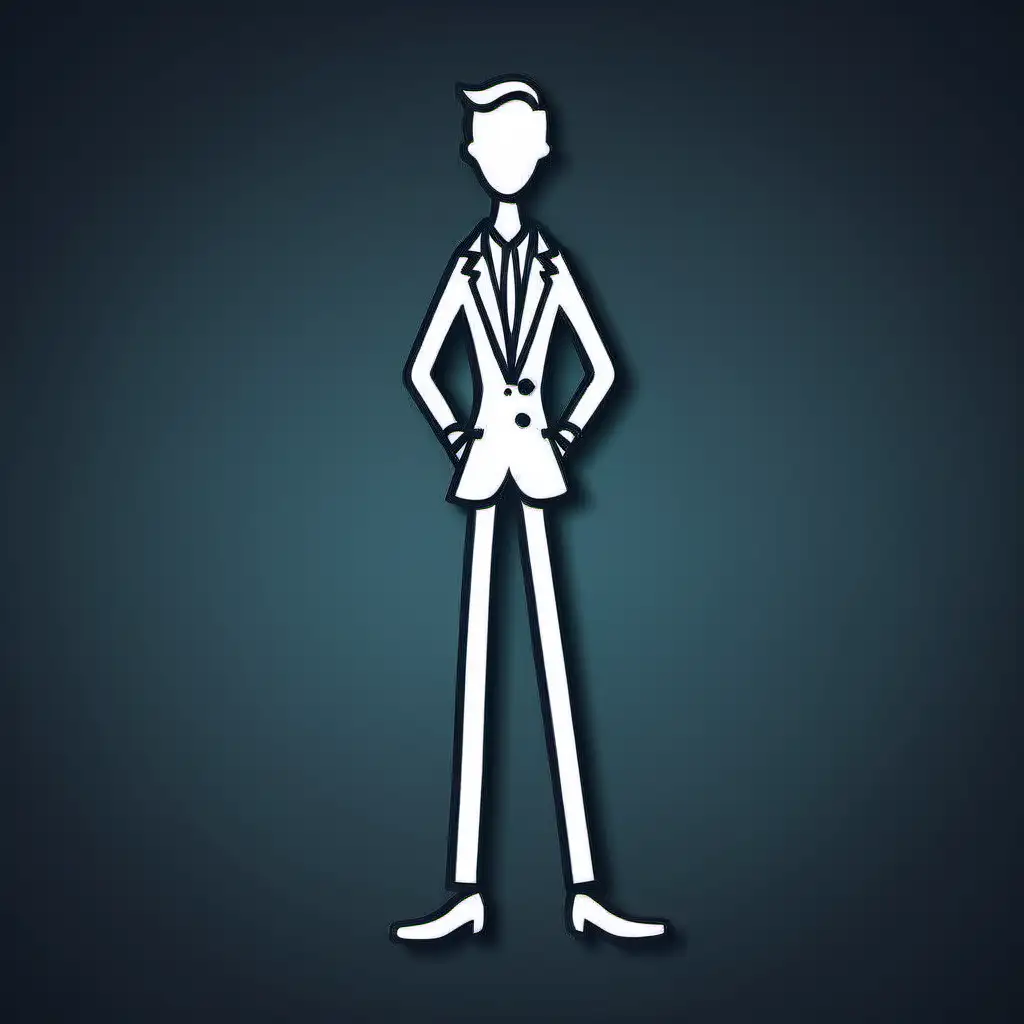Fashionable Stick Figure Posing in Iconic Styles
